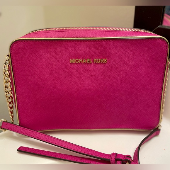 Michael Kors Saffiano Leather Crossbody Bag - Picture 2 of 7